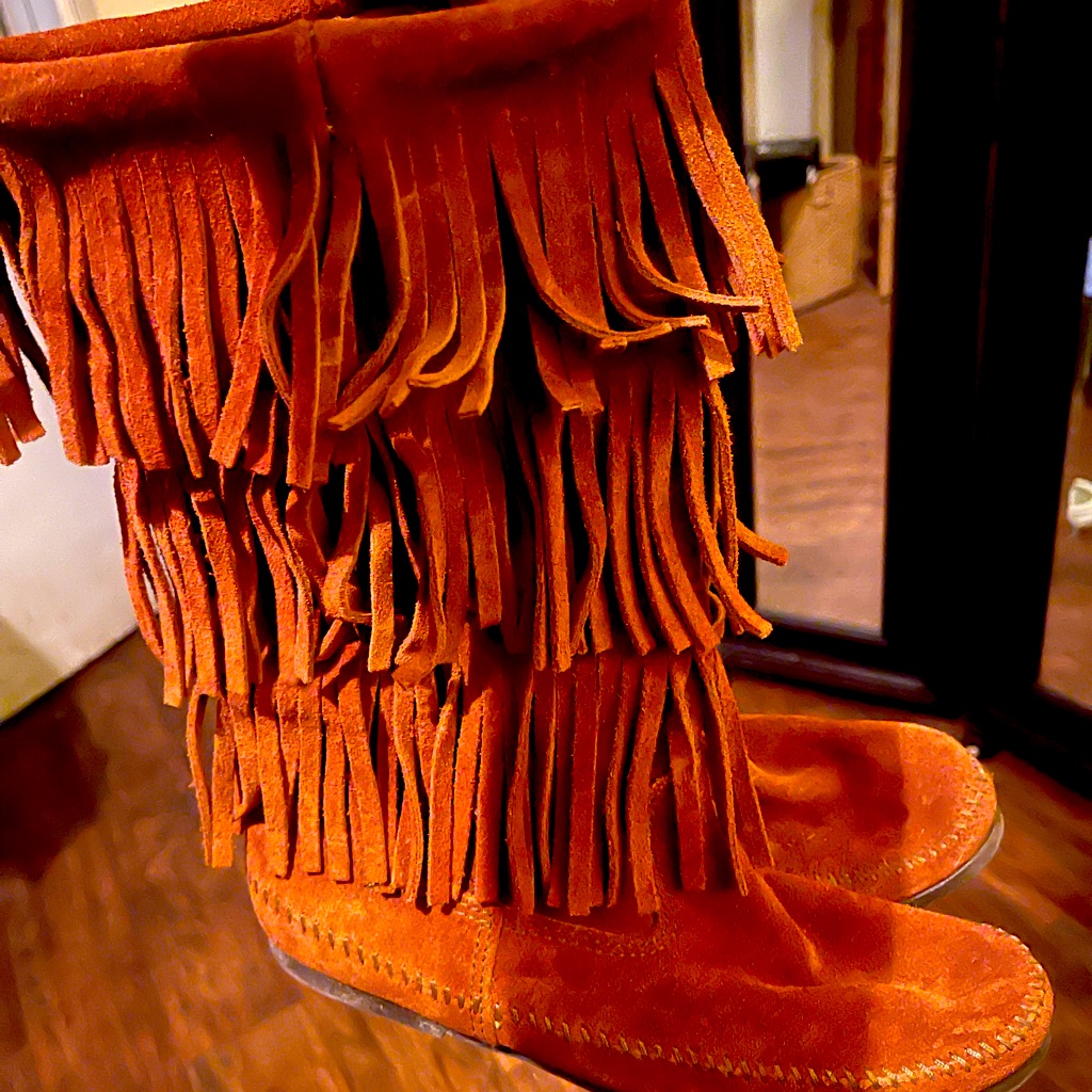 Minnetonka Three Layer Fringe Boots